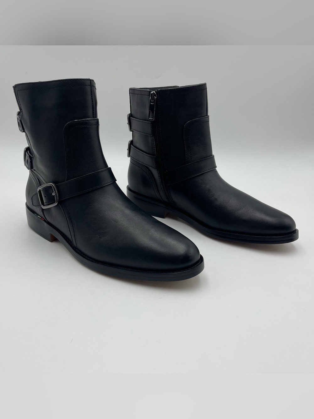 Franco Sarto SZ 9.5 Prina Ankle Black Moto Ankle Booties MSRP $180